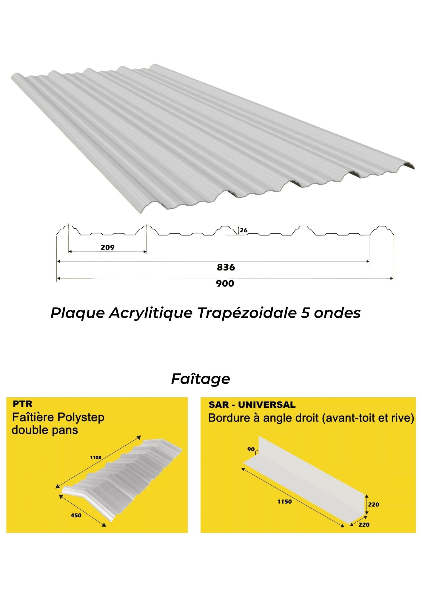 ECOSTEP - plaque acrylique IZOTUILE